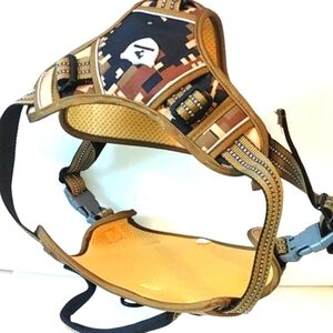 BROWN CAMOUFLAGE TACTICAL DOG HARNESS REFLECTIVE TRAINING VEST SIZE LARGE NWT